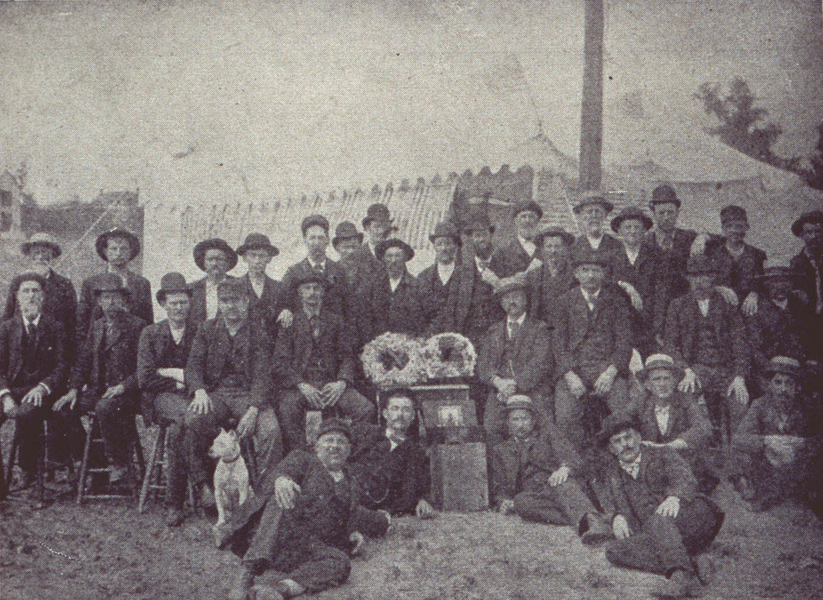 Main and Oak Street strike headquarters. June 7, 1890