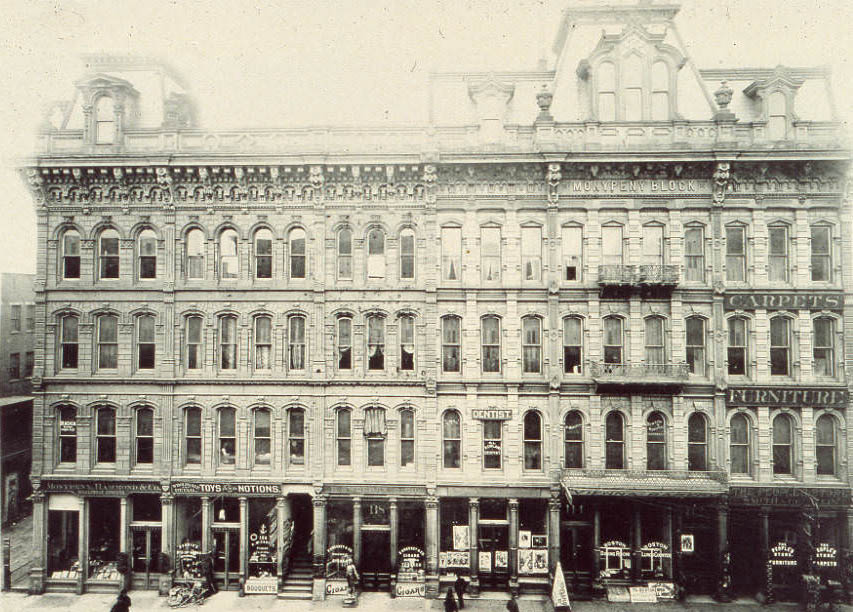 Monypeny Block building photograph, 1889