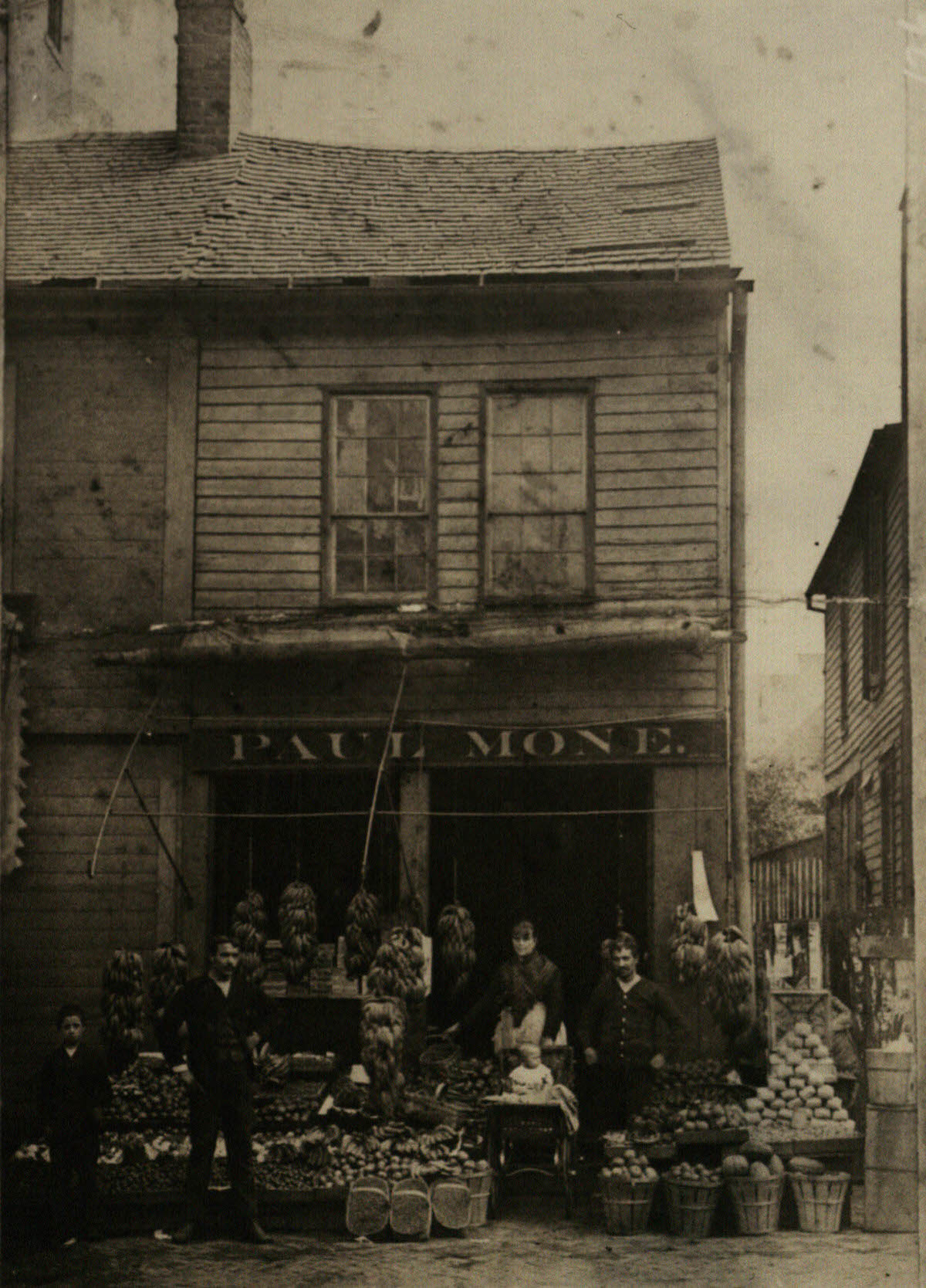 Paul Mone Grocery photograph, 1881