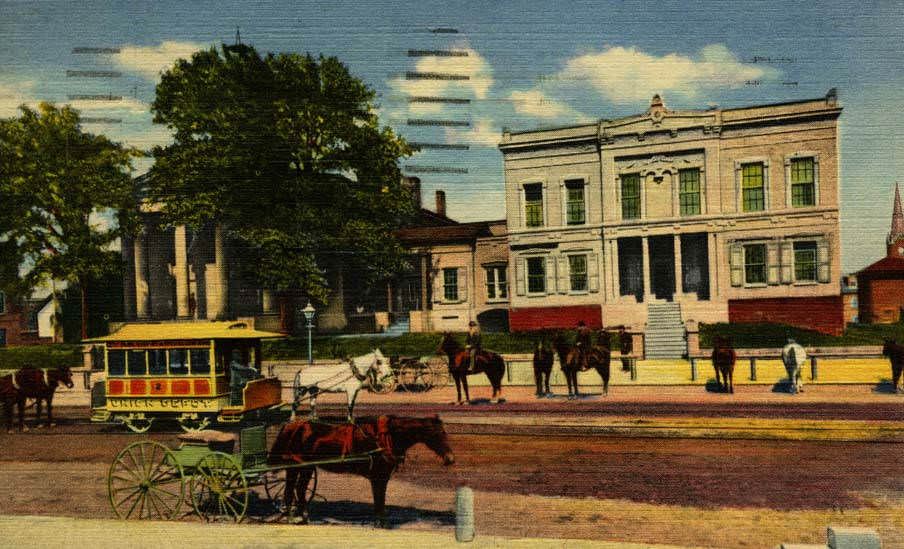 Franklin County Courthouse and Annex postcard, 1884