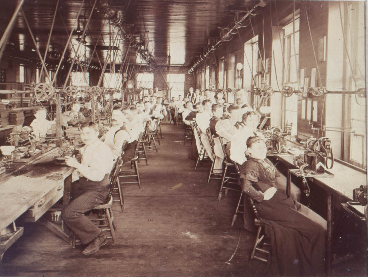 Columbus Watch Company interior, 1890