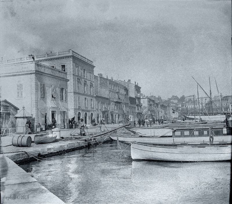 The port, Cannes, 1900