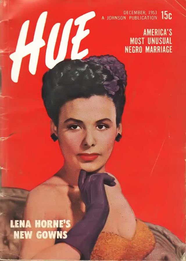 Lena Horne, Hue magazine, December 1953