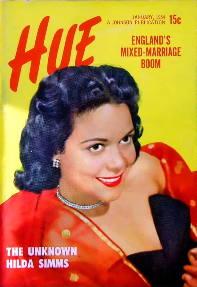 The Unknown Hilda Simms, Hue magazine, January 1954