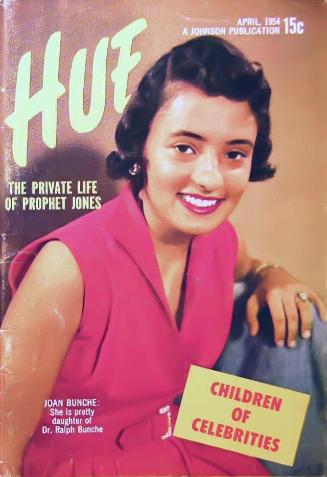 Joan Bunche, Daughter of Dr. Ralph Bunche, Hue magazine, April 1954