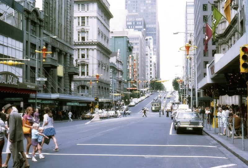 Bourke Street, Melbourne, 1973