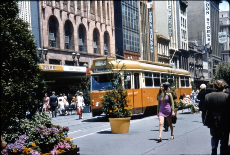 Along the East Brunswick tram route, circa 1970s