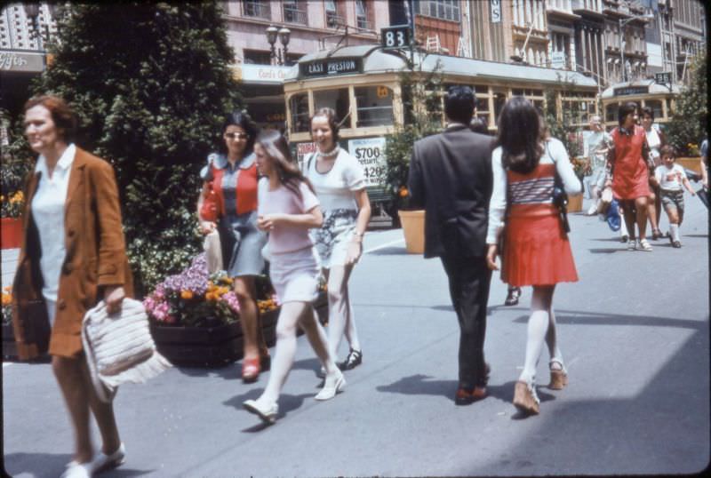 Bourke Street, Melbourne, circa 1970s