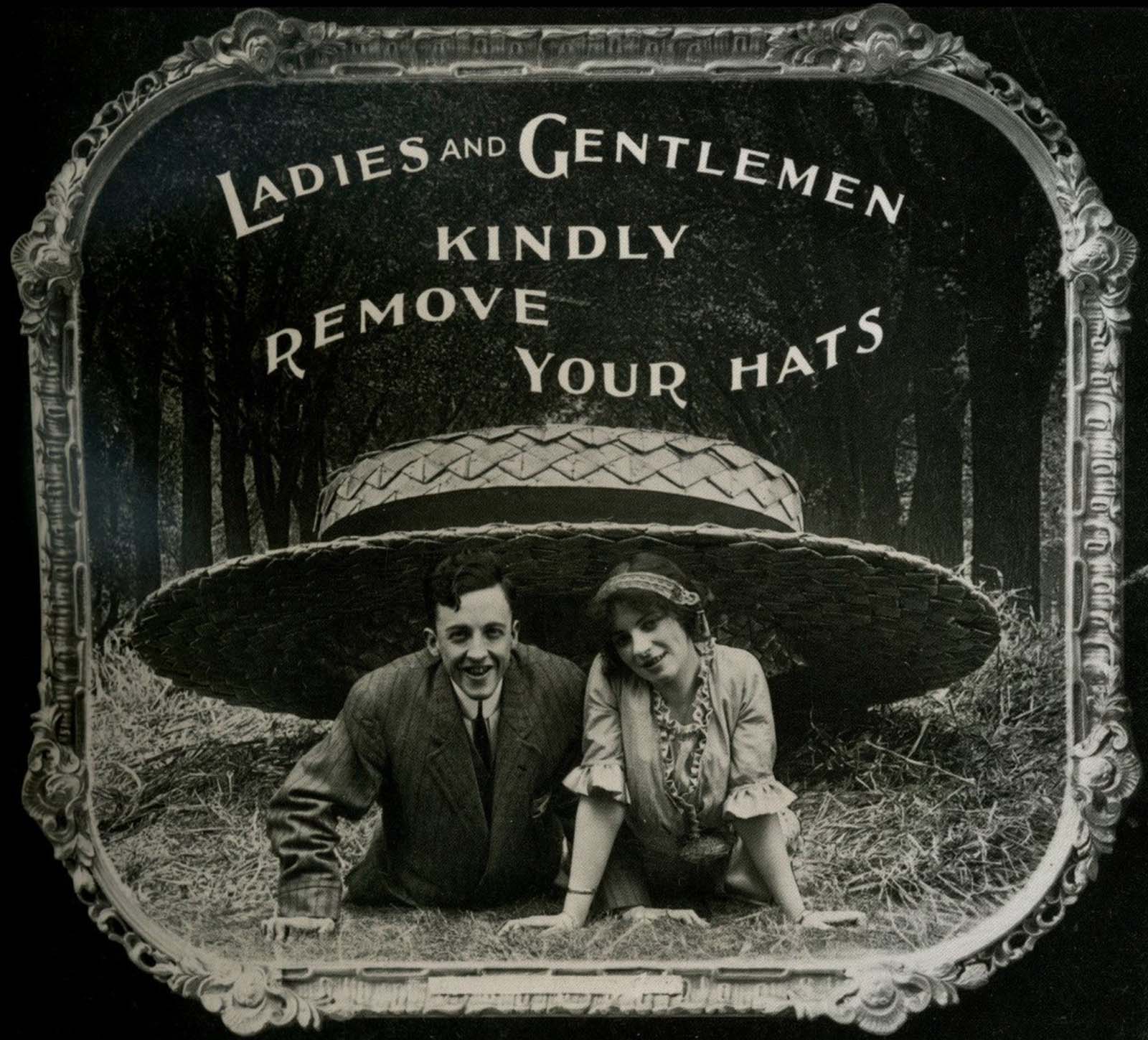 Both men and women were reminded to remove their hats so people who sat behind them would be able to watch the film with clear sight.