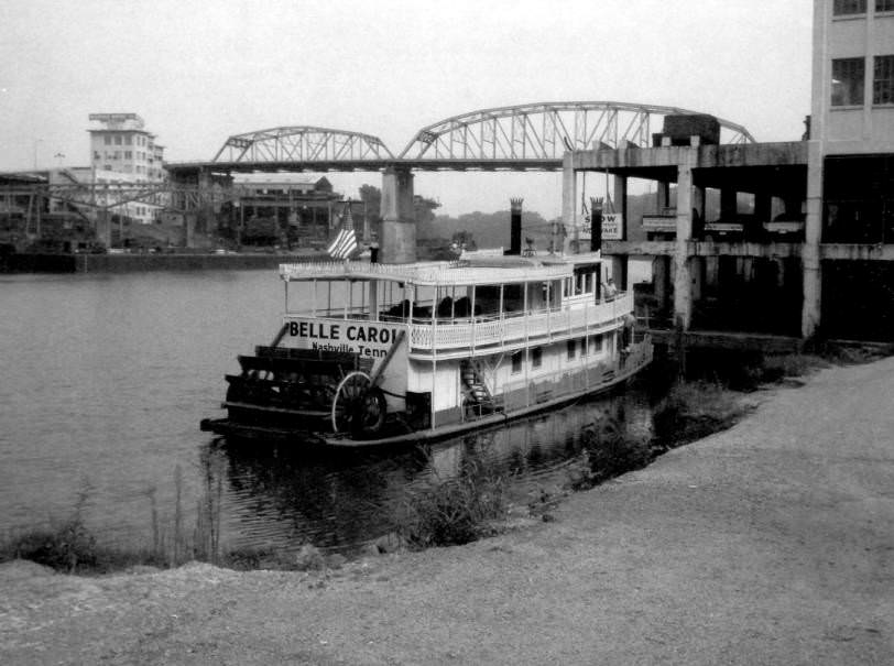 Riverfront Park development area before it was completed as an urban park, Nashville, Tennessee, 1980s