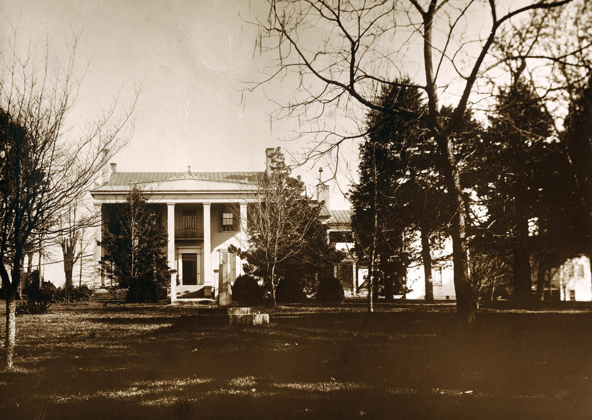 Belle Meade Mansion and front lawn, 1864