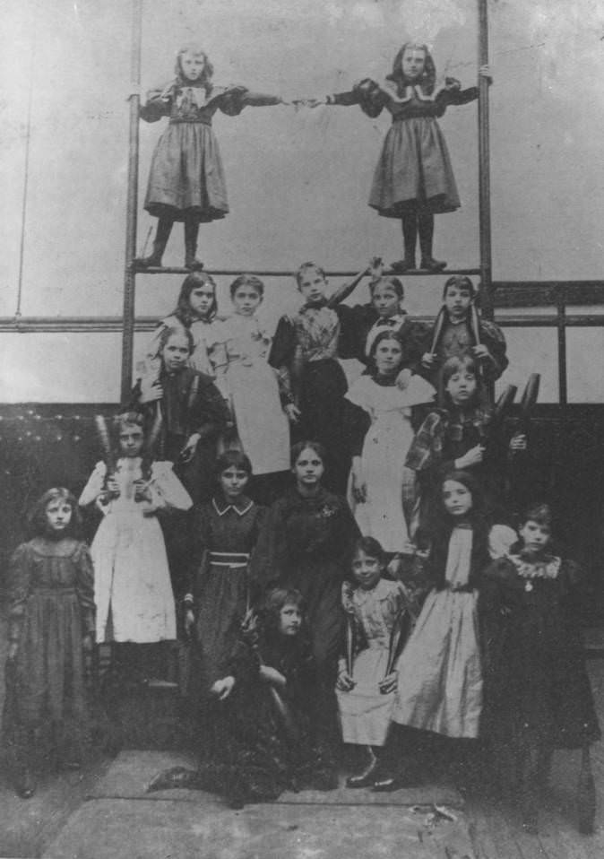 A gymnastics class at Ward's Seminary for Young Ladies, 1890s