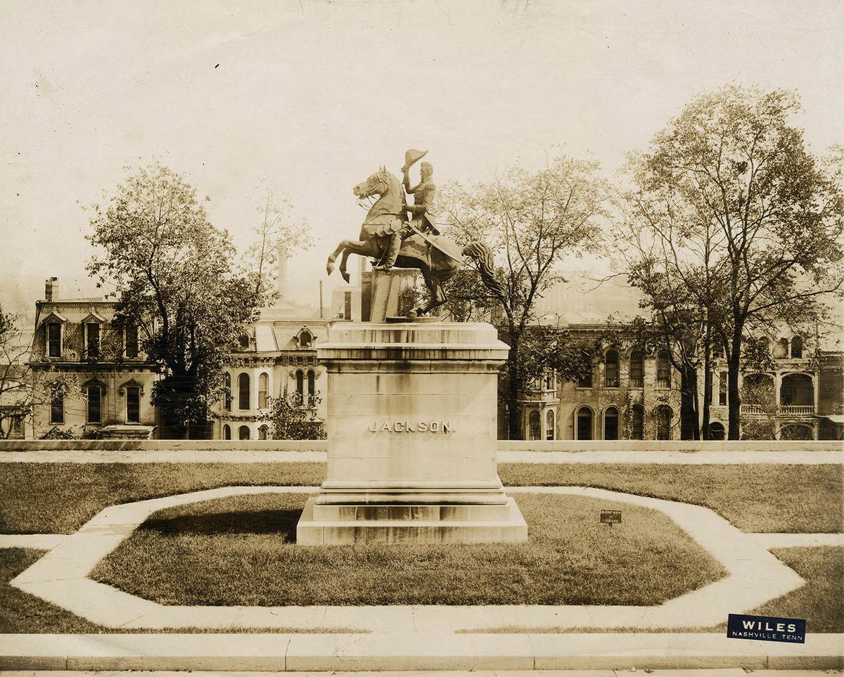 Photograph of Jackson equestrian statue, Nashville, 1910s