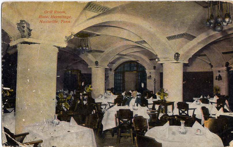 Grill Room, Hotel Hermitage, Nashville, 1913