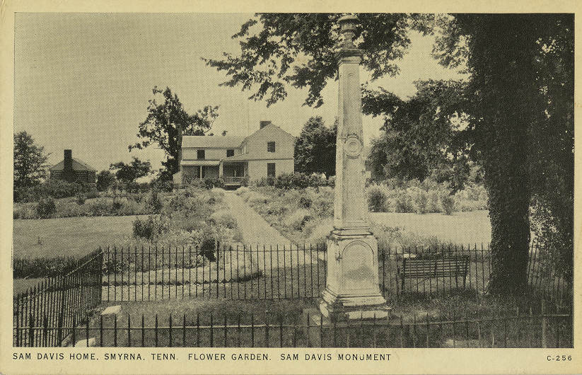 Sam Davis Home, Smyrna, Tenn., Flower Garden, Sam Davis Monument, 1910