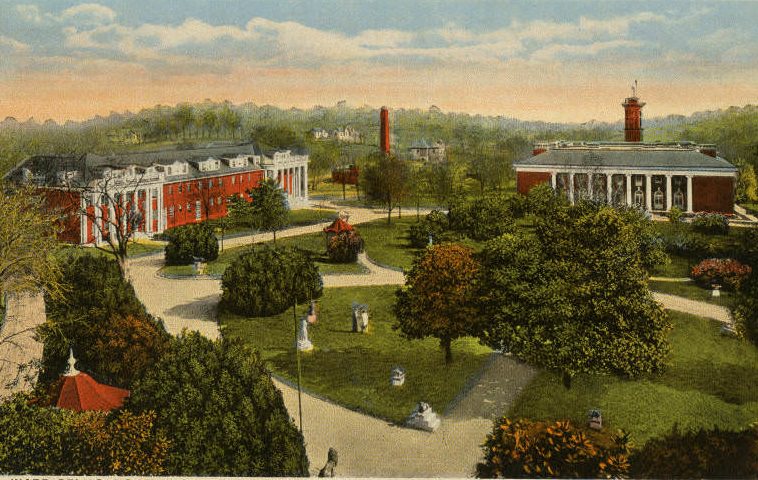 Ward-Belmont showing academic building and Pembroke Hall, Nashville, 1915