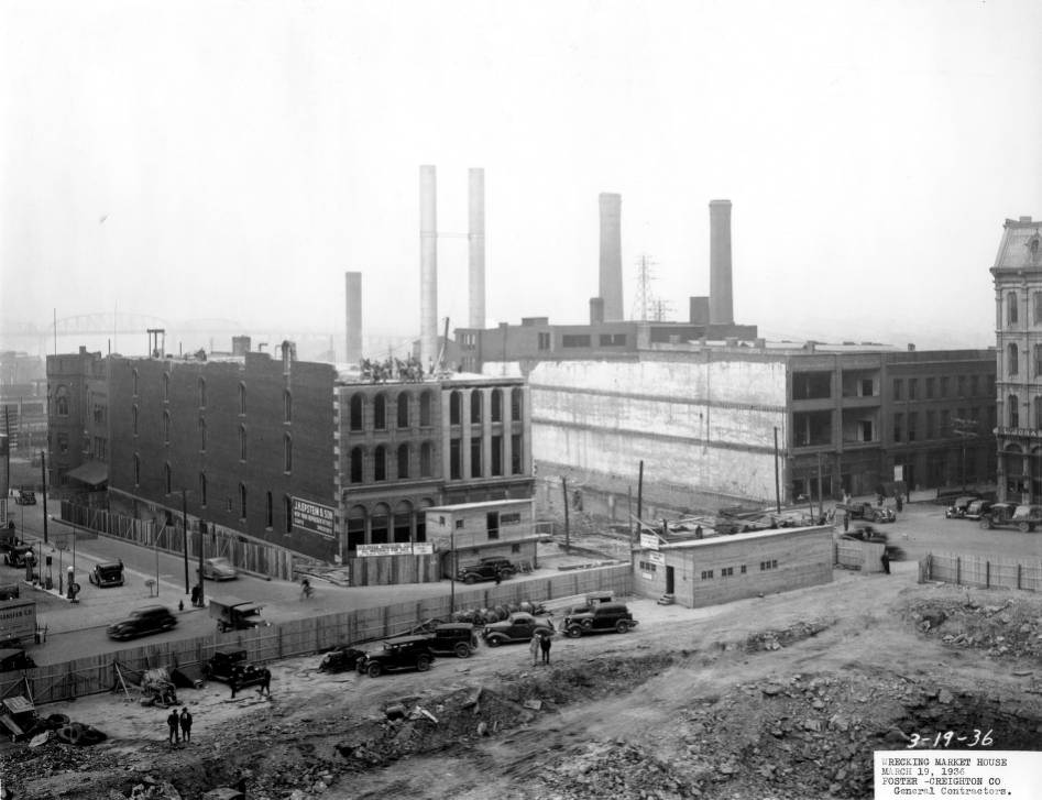 Construction site of the City Market House, Nashville, Tennessee, 1936