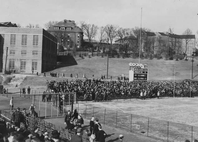 Football game day, Vanderbilt vs. UT at Shields-Watkins field in Knoxville, Tennessee, 1937