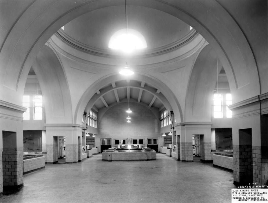 Interior of the City Market House, Nashville, Tennessee, 1937