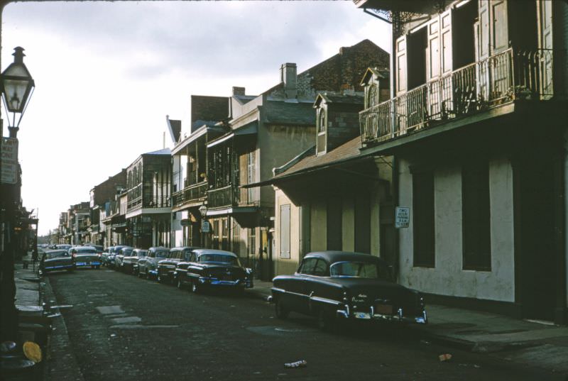 French Quarter Street, New Orleans, 1956.