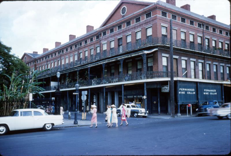 Pontalba Apts across Decatur Street, New Orleans, 1956.
