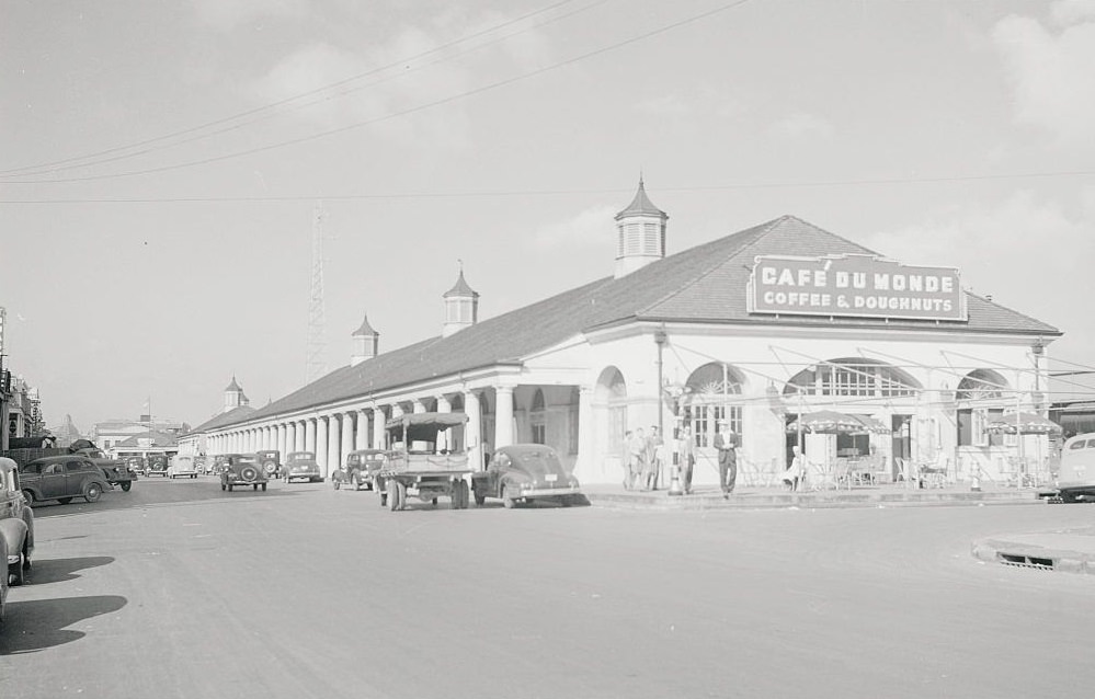 Cafe Du Monde Restaurant in French Area of New Orleans, 1950s