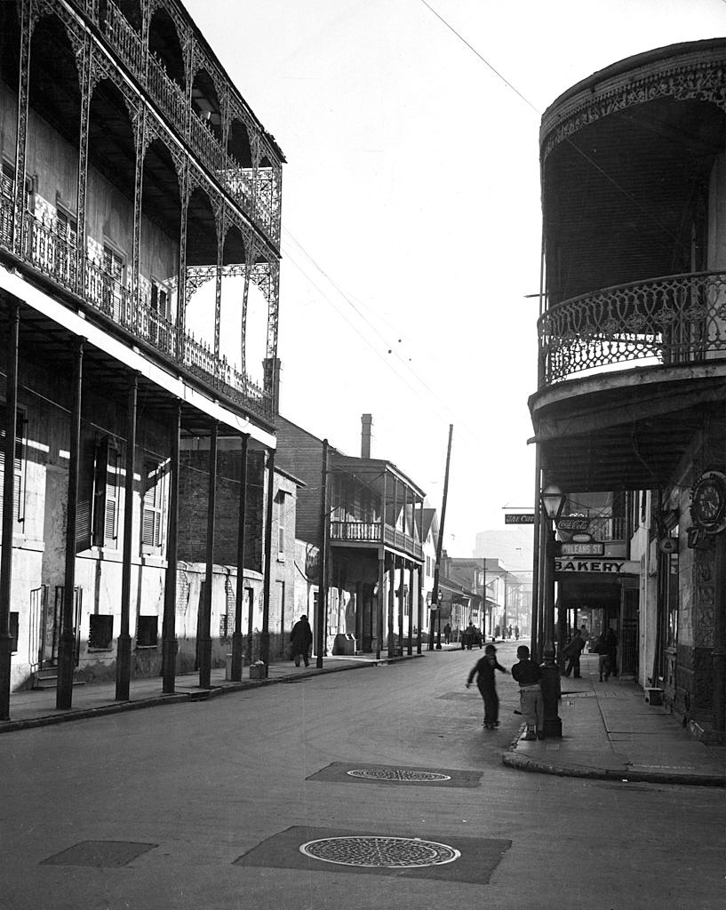 A street scene of New Orleans, 1950