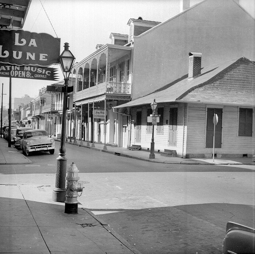 Bourbon street, New Orleans, 1955
