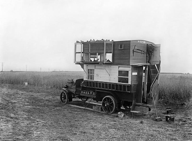 Pigeon Lofts of WWI: Historical photos of B-type Buses that were Used to Transport Messenger Birds