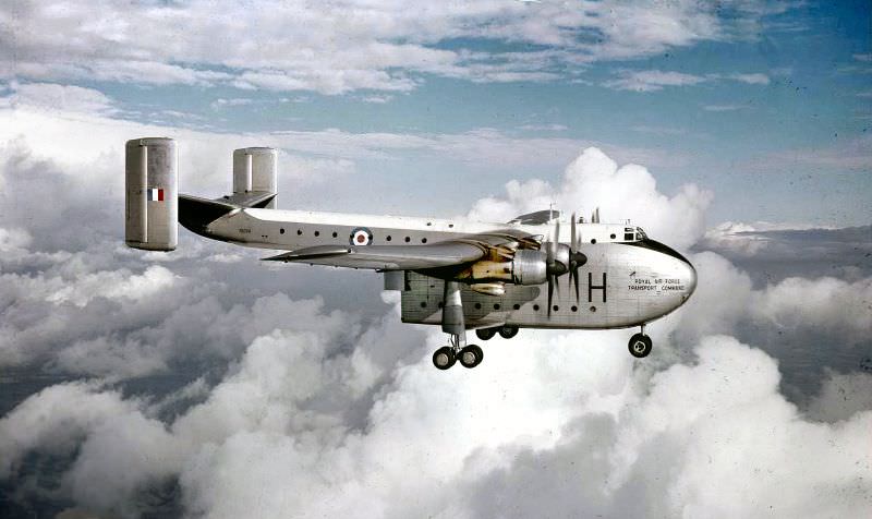 Blackburn Beverley C.1 XB284 of No 47 Squadron based at RAF Abingdon, 1957