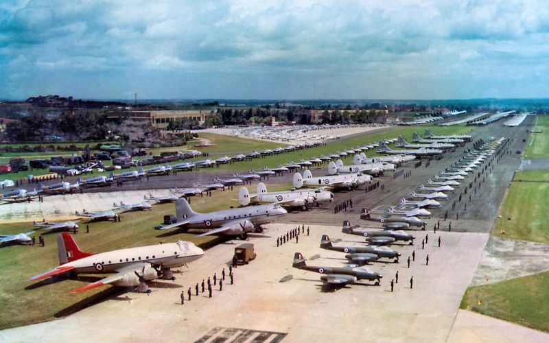 To celebrate Queen Elizabeth's coronation on June 2, 1953 the RAF laid on the biggest display of Military air