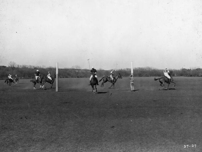 Polo players, Brackenridge Park, San Antonio, 1927