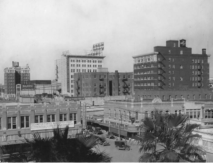 Northeast corner of Military Plaza, San Antonio, 1927