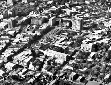 Aerial view of Alamo Plaza and surrounding area, San Antonio, 1927