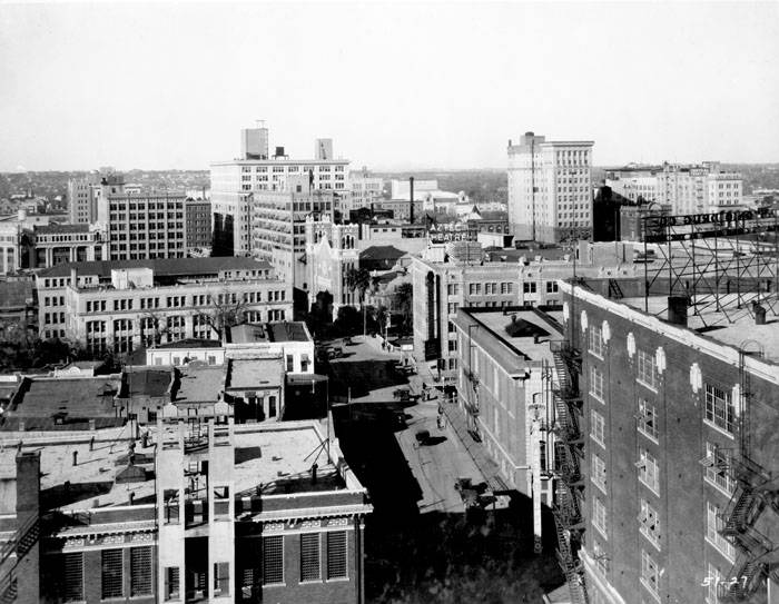 St. Mary's Street from roof of Plaza Hotel, San Antonio, 1927