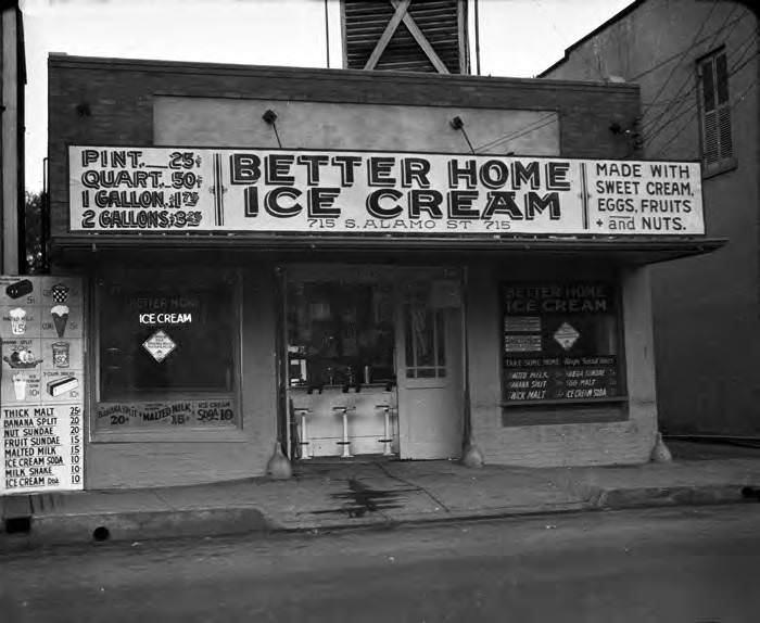 Better Home Ice Cream Company, 715 S. Alamo Street, San Antonio, 1928