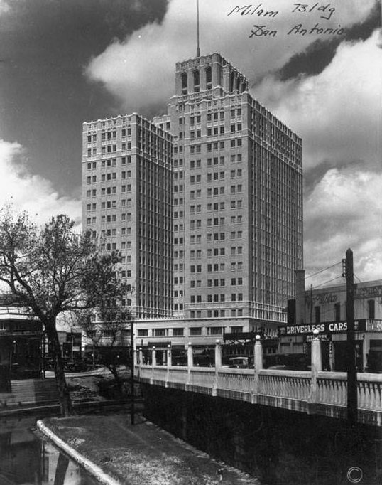 Exterior of the Milam Building, 105-125 W. Travis Street, San Antonio, 1920s