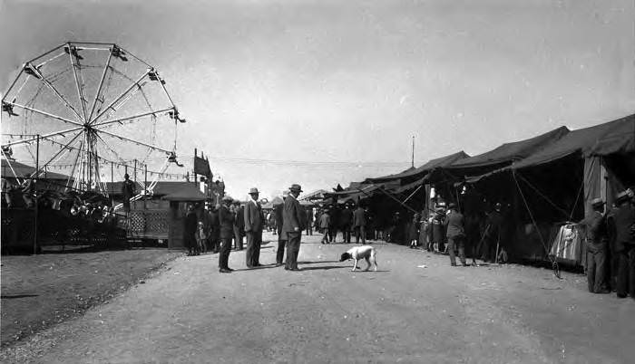 Midway at Rice-Dorman Carnival, International Exposition and Live Stock Show, San Antonio, 1925