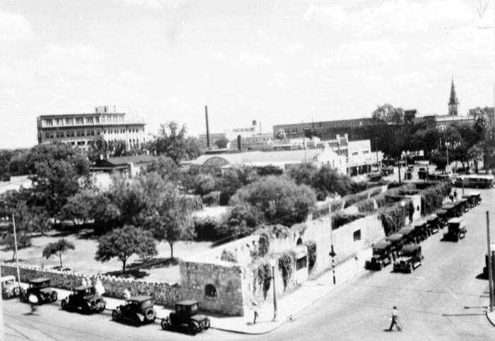 Northwest corner of Alamo Compound, San Antonio, 1924