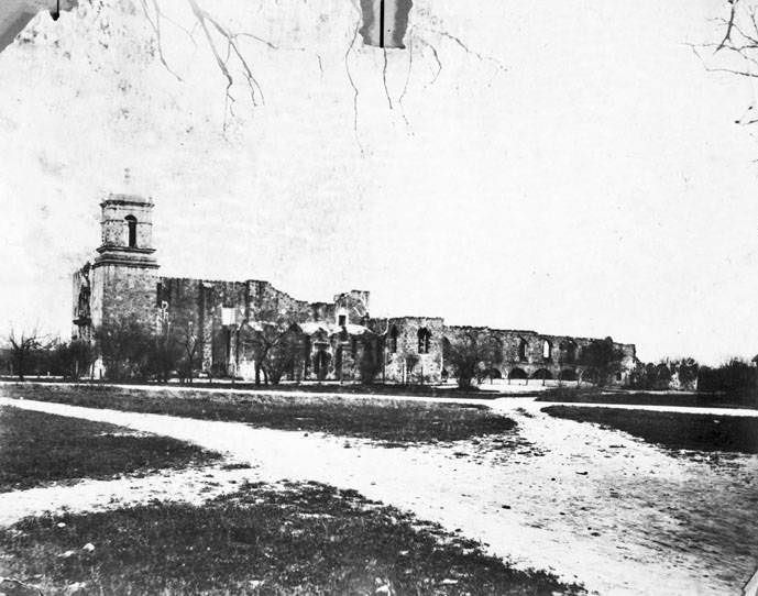 Exterior of church and convento, Mission San Jose, San Antonio, 1924