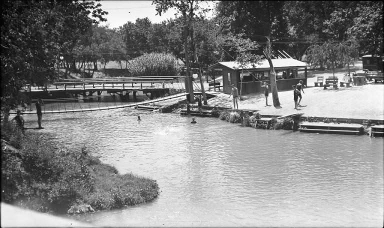 The Lambert Beach Swimming Pool at Brackenridge Park on the San Antonio River, 1920
