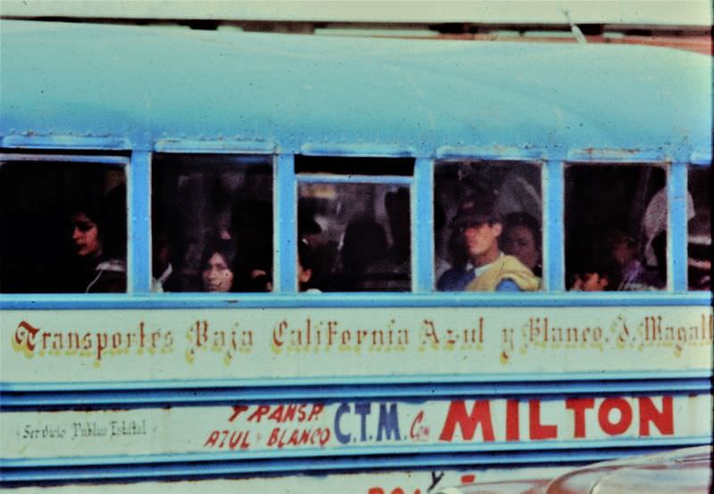 Baja California bus to somewhere, Tijuana, 1971