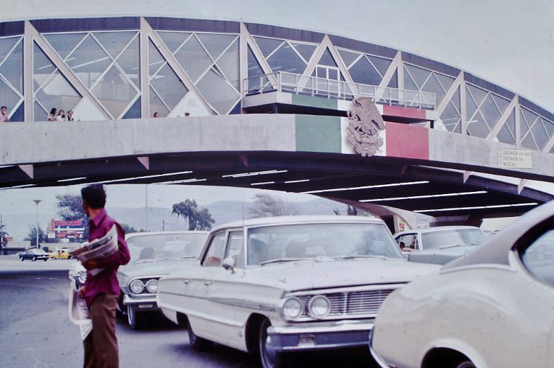 Mexico border crossing, Tijuana, circa 1971