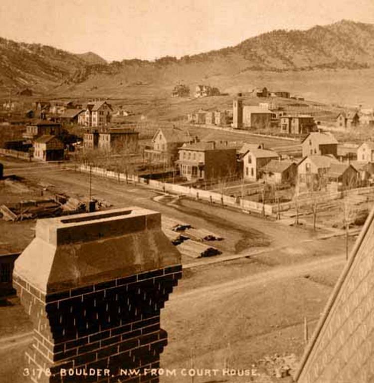 Mapleton Hill, Boulder N.W From Court House, 1880