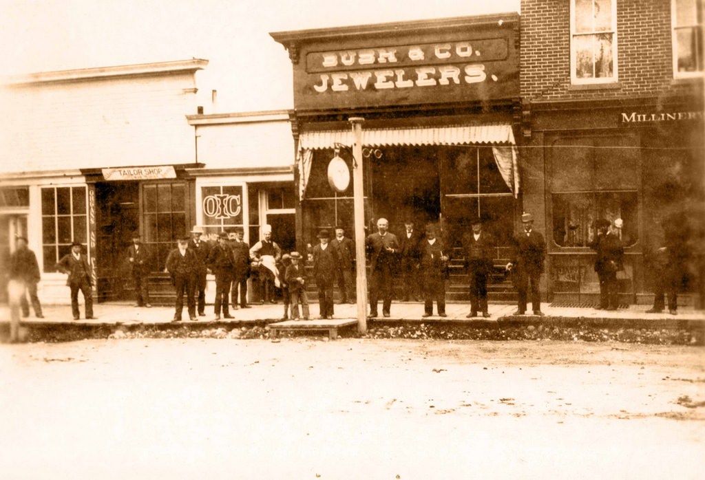 Bush and Co. Jewelers, Pearl Street, 1880