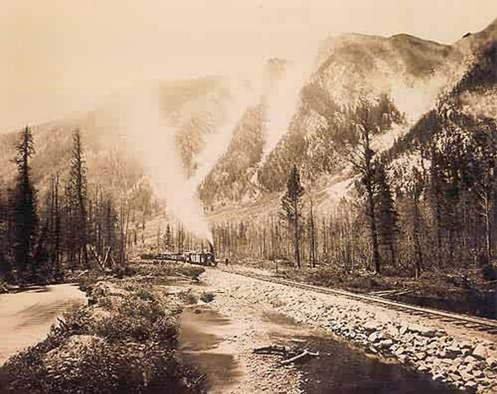 Train Going Through Cottonwood Pass, 1881