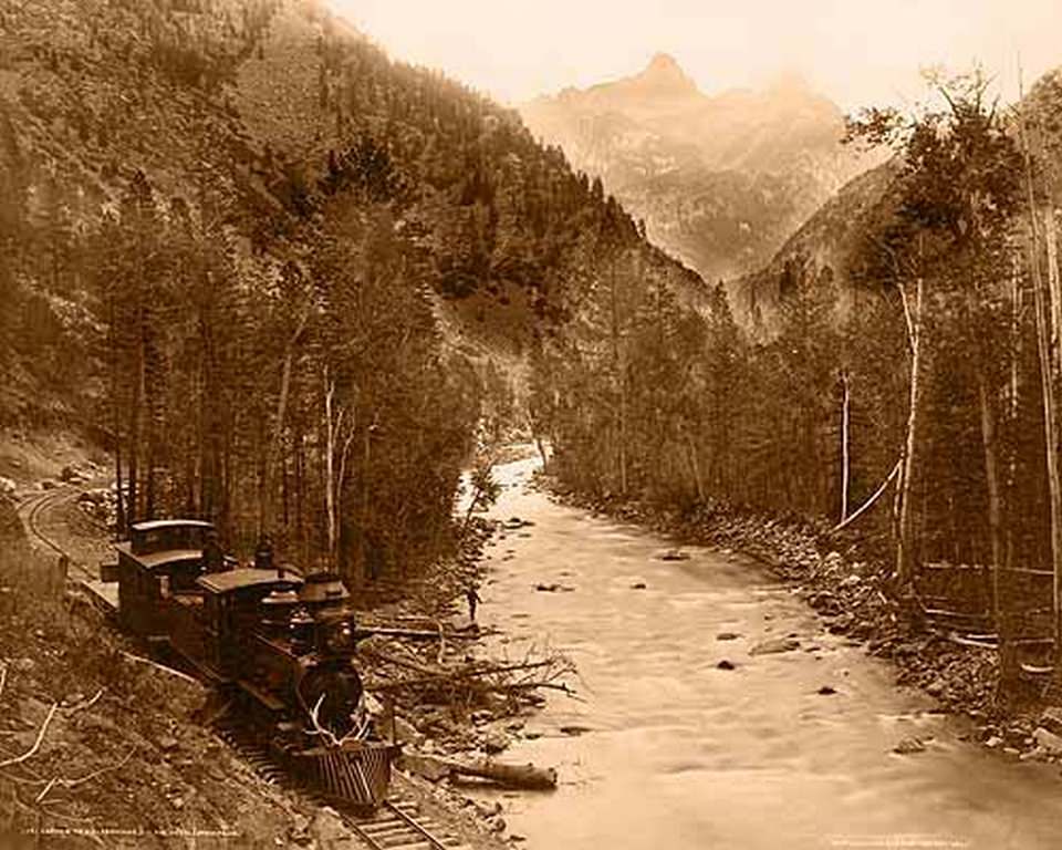 Canyon of the Rio Las Animas – The Needle Mountains, 1882