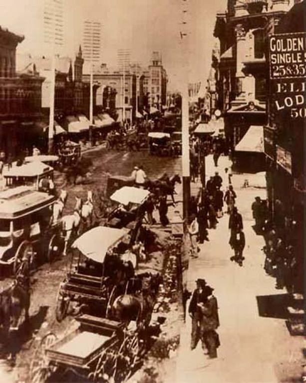 Denver Street Scene, Lawrence St, Lodo, 1885