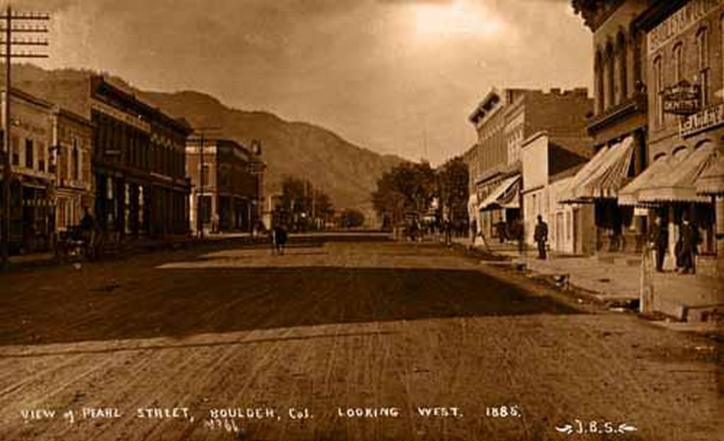 View of Pearl Street, Boulder – Looking West – 1885