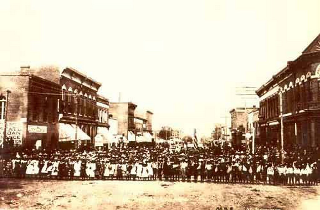 Kids Arbor Day Parade on Pearl Street, 1887